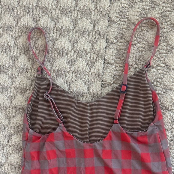 Acacia Swimwear Red and Gray Checkered One Piece - Picture 3 of 4